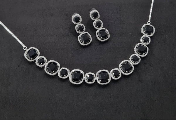 Cz Necklace 11108 - KRISHNA'S SWETA JEWELLERY