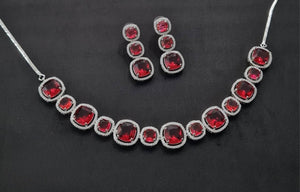 Cz Necklace 11108 - KRISHNA'S SWETA JEWELLERY