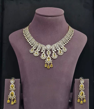 Cz Necklace 11109 - KRISHNA'S SWETA JEWELLERY
