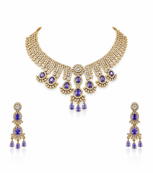 Cz Necklace 11109 - KRISHNA'S SWETA JEWELLERY