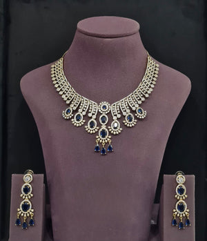 Cz Necklace 11109 - KRISHNA'S SWETA JEWELLERY