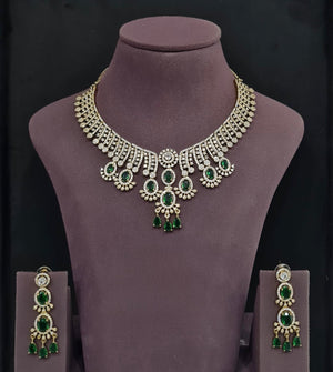 Cz Necklace 11109 - KRISHNA'S SWETA JEWELLERY