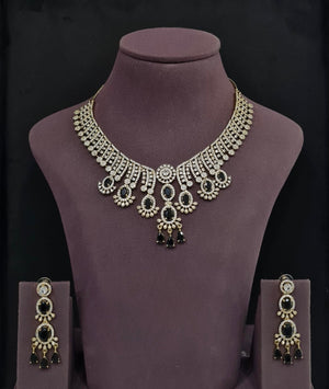 Cz Necklace 11109 - KRISHNA'S SWETA JEWELLERY