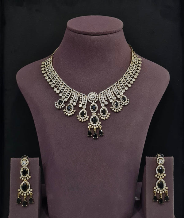 Cz Necklace 11109 - KRISHNA'S SWETA JEWELLERY