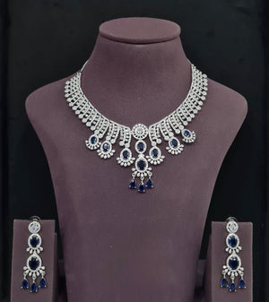 Cz Necklace 11109 - KRISHNA'S SWETA JEWELLERY