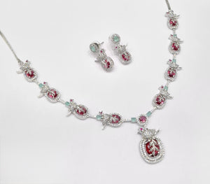 Cz Necklace 11110 - KRISHNA'S SWETA JEWELLERY