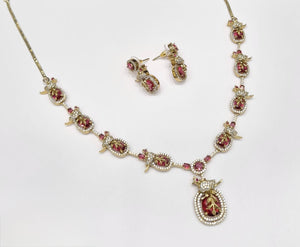 Cz Necklace 11110 - KRISHNA'S SWETA JEWELLERY