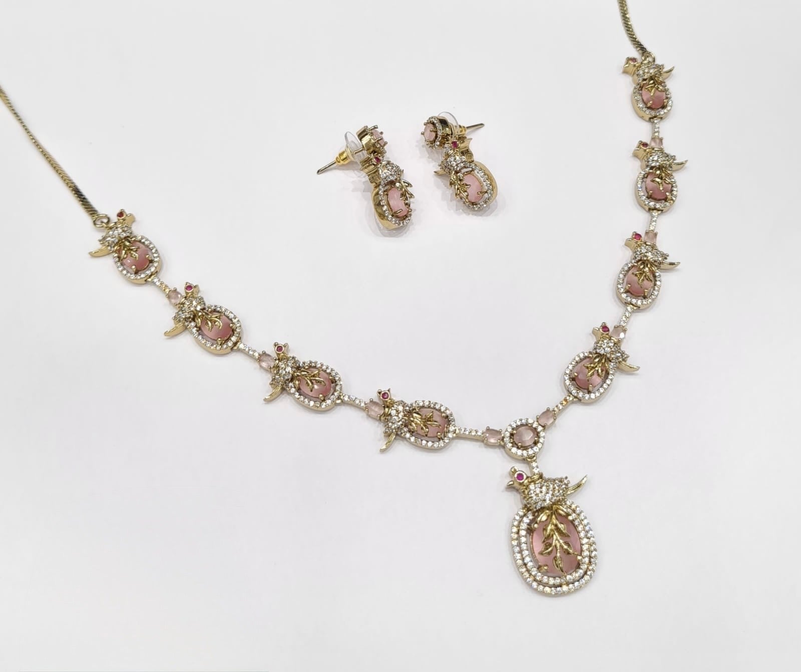 Cz Necklace 11110 - KRISHNA'S SWETA JEWELLERY