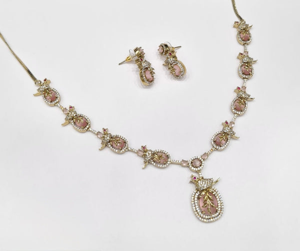 Cz Necklace 11110 - KRISHNA'S SWETA JEWELLERY
