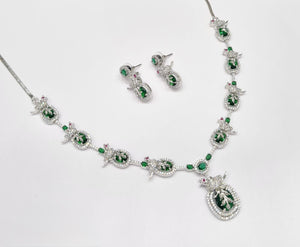 Cz Necklace 11110 - KRISHNA'S SWETA JEWELLERY