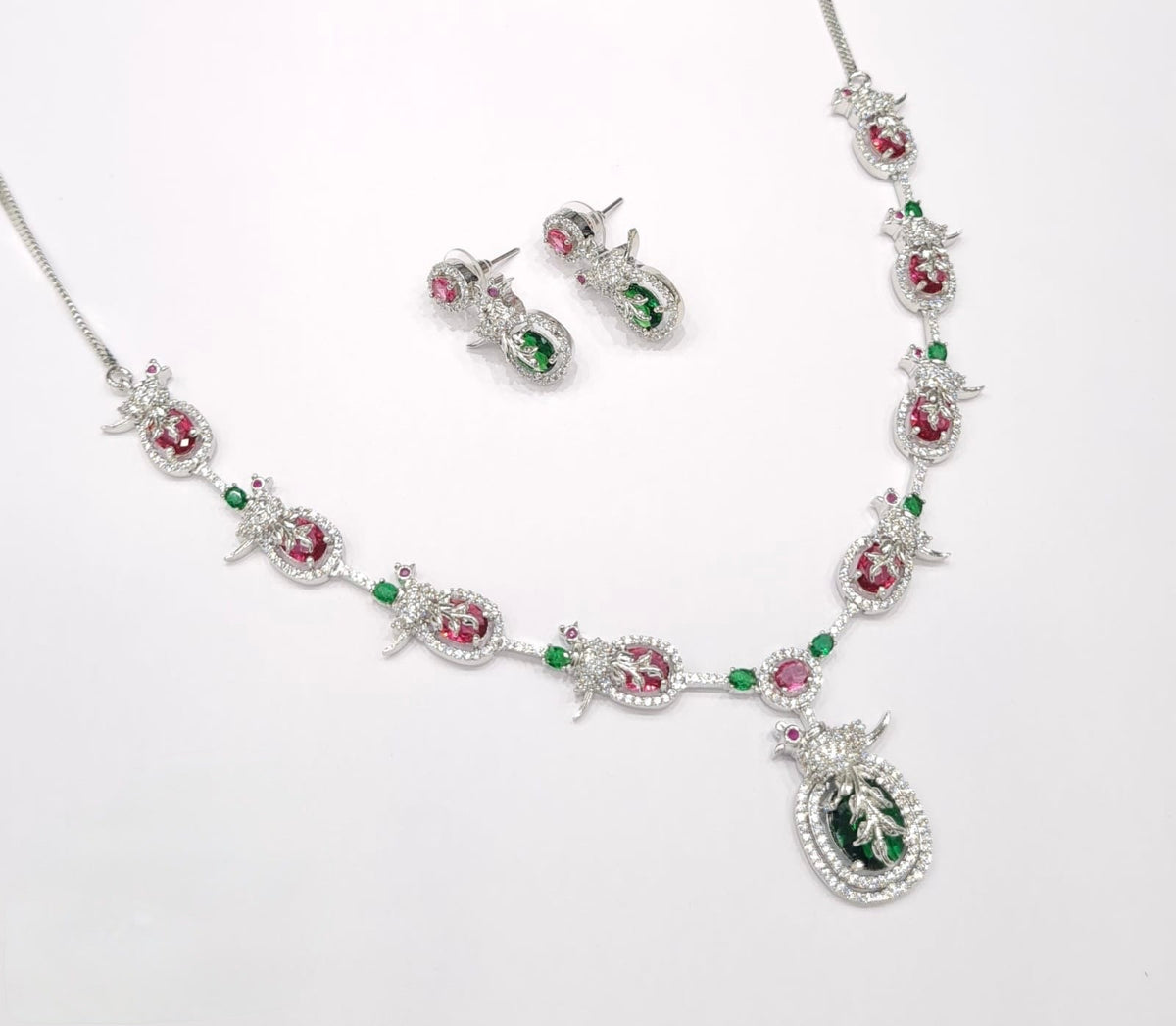 Cz Necklace 11110 - KRISHNA'S SWETA JEWELLERY