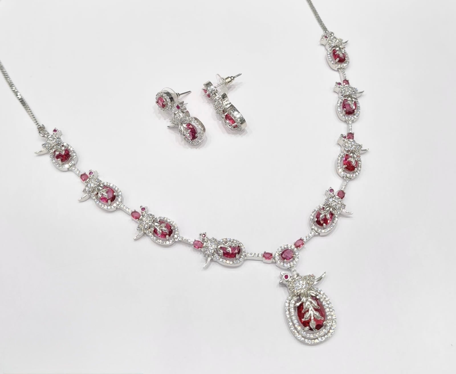 Cz Necklace 11110 - KRISHNA'S SWETA JEWELLERY