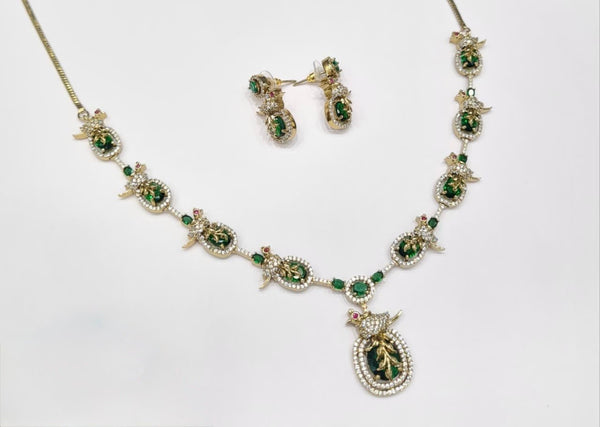 Cz Necklace 11110 - KRISHNA'S SWETA JEWELLERY