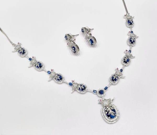 Cz Necklace 11110 - KRISHNA'S SWETA JEWELLERY