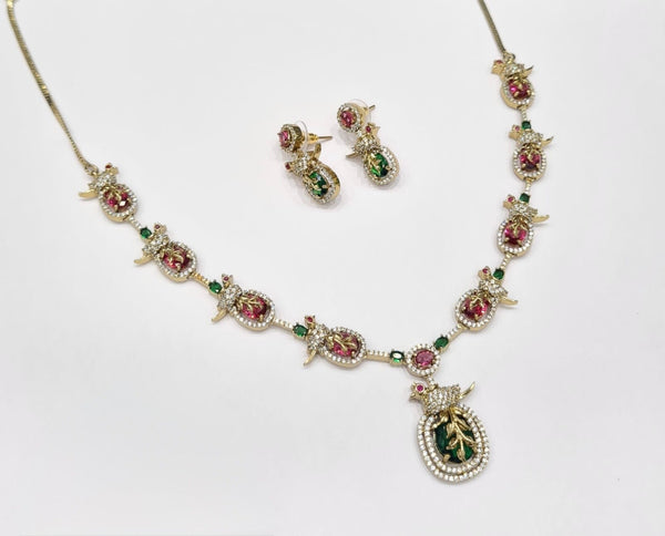 Cz Necklace 11110 - KRISHNA'S SWETA JEWELLERY