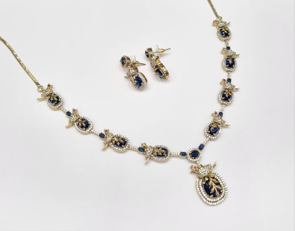 Cz Necklace 11110 - KRISHNA'S SWETA JEWELLERY