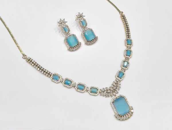 Cz Necklace 11111 - KRISHNA'S SWETA JEWELLERY