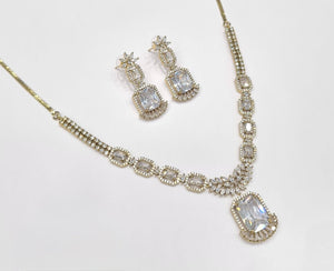 Cz Necklace 11111 - KRISHNA'S SWETA JEWELLERY