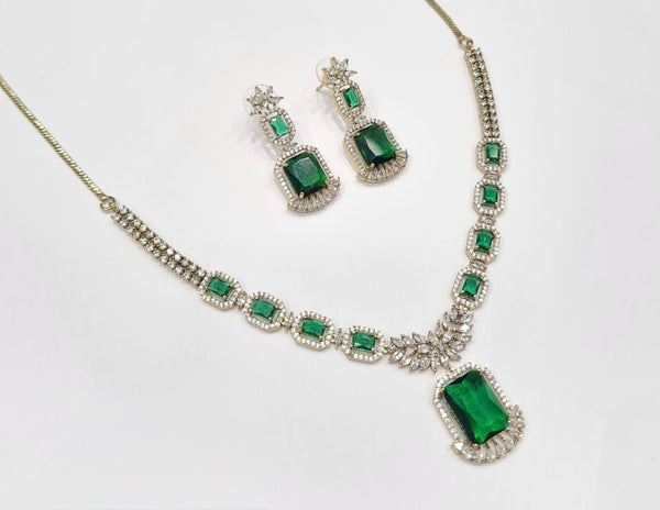 Cz Necklace 11111 - KRISHNA'S SWETA JEWELLERY