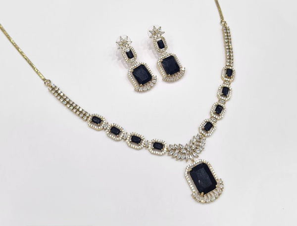 Cz Necklace 11111 - KRISHNA'S SWETA JEWELLERY