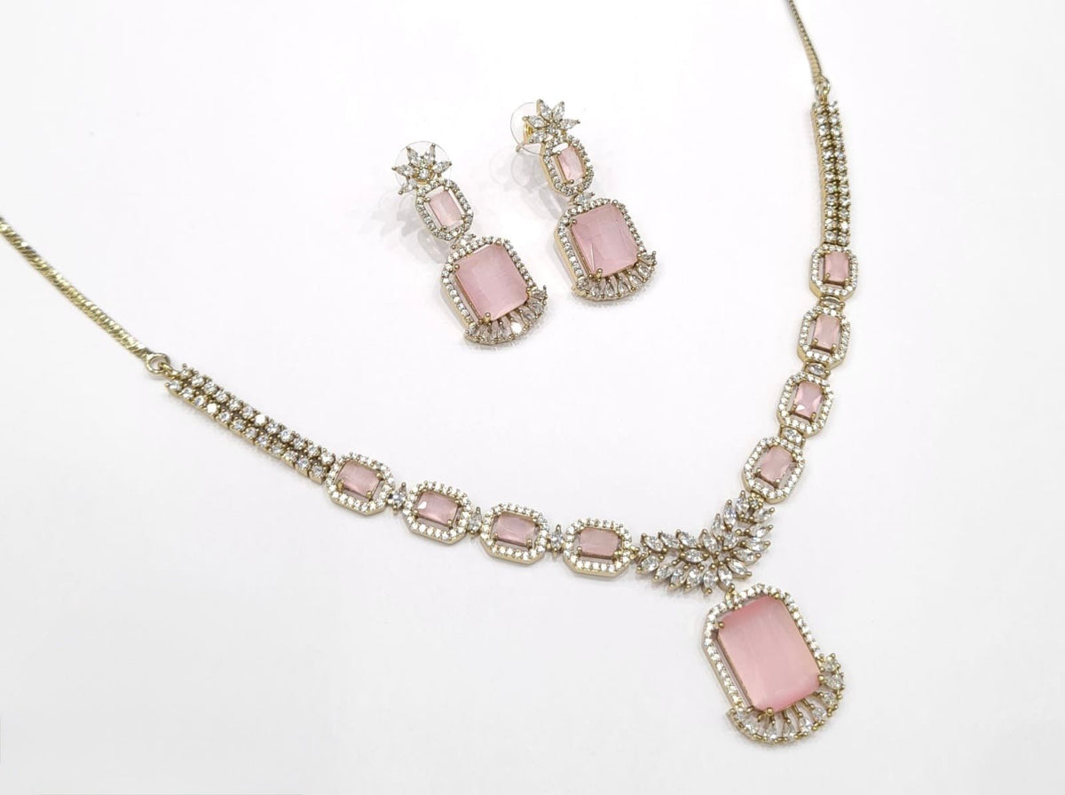 Cz Necklace 11111 - KRISHNA'S SWETA JEWELLERY