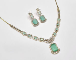 Cz Necklace 11111 - KRISHNA'S SWETA JEWELLERY
