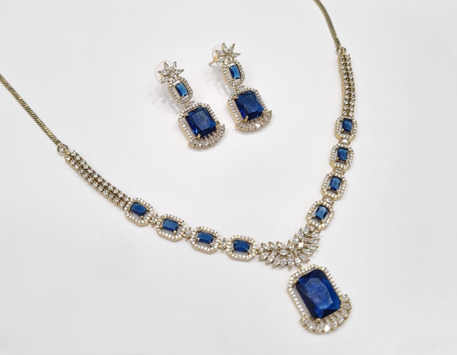 Cz Necklace 11111 - KRISHNA'S SWETA JEWELLERY
