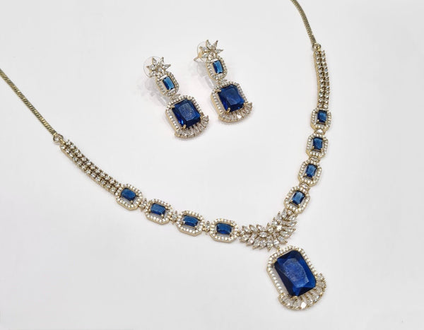 Cz Necklace 11111 - KRISHNA'S SWETA JEWELLERY