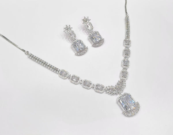 Cz Necklace 11111 - KRISHNA'S SWETA JEWELLERY