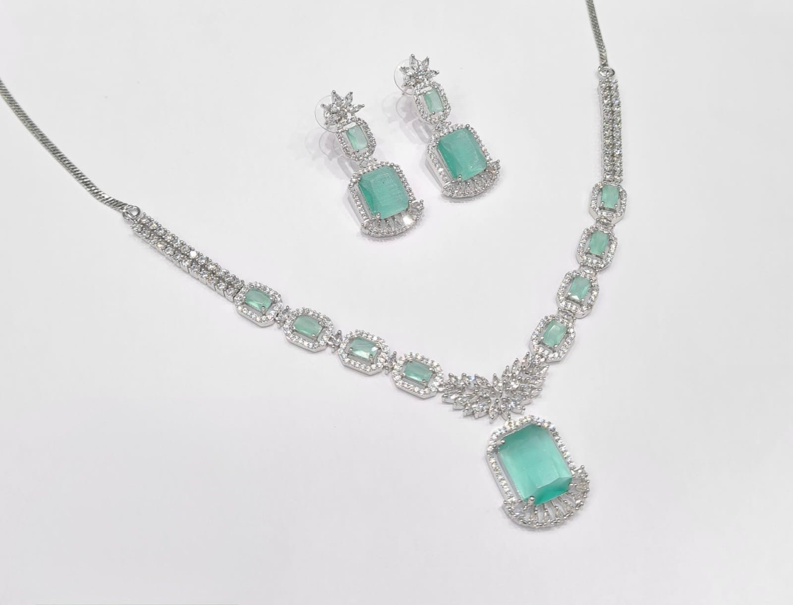 Cz Necklace 11111 - KRISHNA'S SWETA JEWELLERY