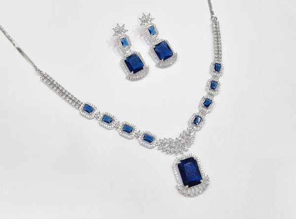 Cz Necklace 11111 - KRISHNA'S SWETA JEWELLERY