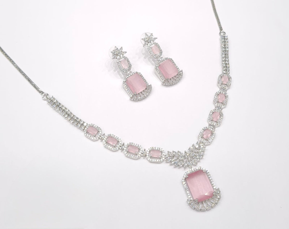 Cz Necklace 11111 - KRISHNA'S SWETA JEWELLERY