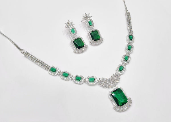 Cz Necklace 11111 - KRISHNA'S SWETA JEWELLERY