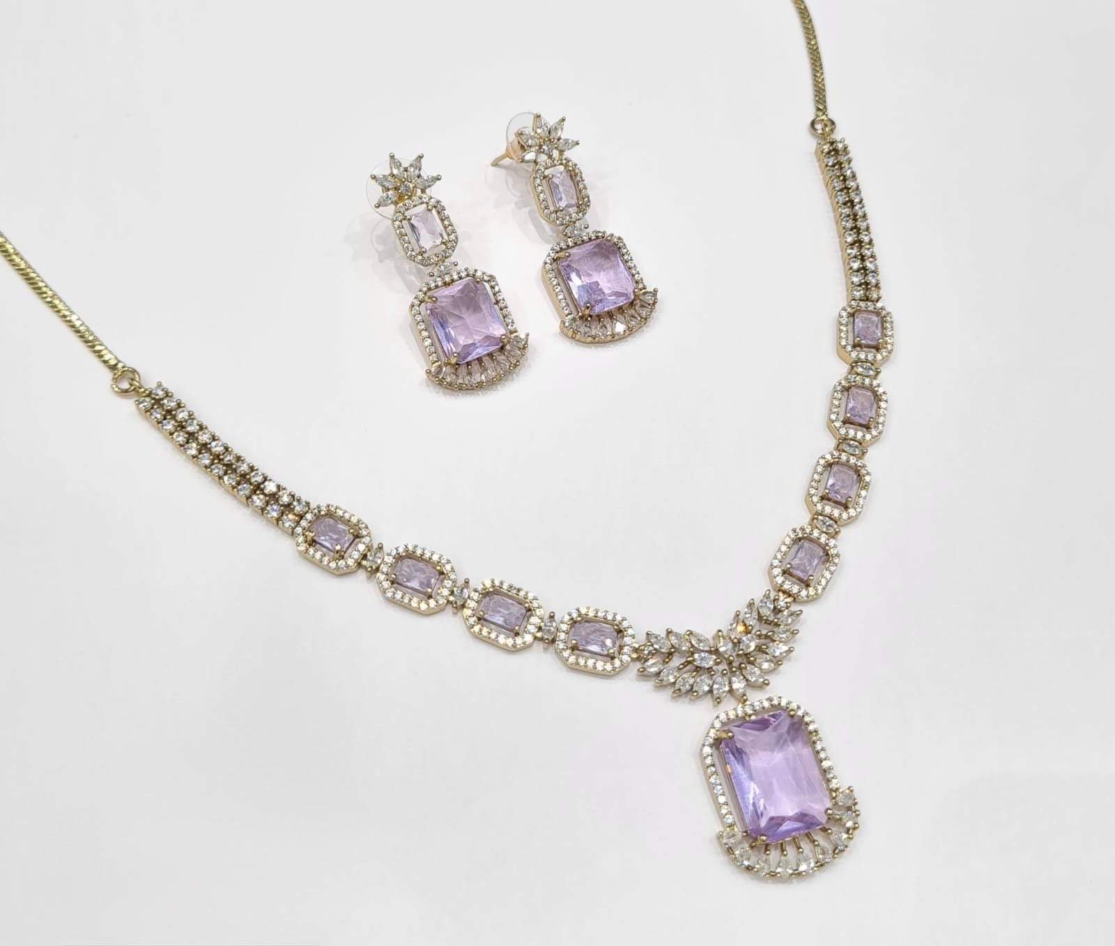 Cz Necklace 11111 - KRISHNA'S SWETA JEWELLERY