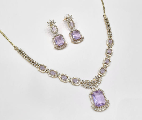 Cz Necklace 11111 - KRISHNA'S SWETA JEWELLERY