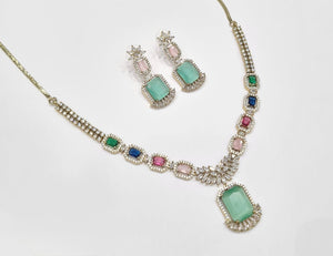 Cz Necklace 11111 - KRISHNA'S SWETA JEWELLERY