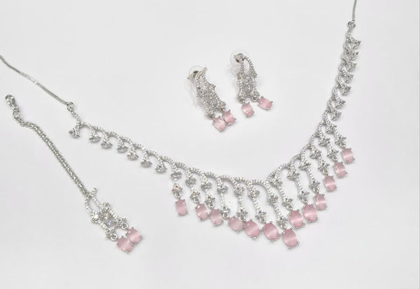 Cz Necklace 11112 - KRISHNA'S SWETA JEWELLERY