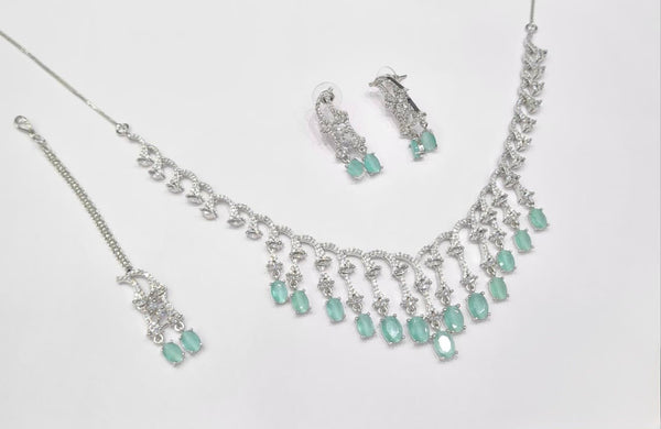 Cz Necklace 11112 - KRISHNA'S SWETA JEWELLERY