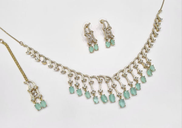 Cz Necklace 11112 - KRISHNA'S SWETA JEWELLERY