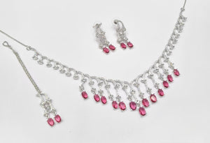 Cz Necklace 11112 - KRISHNA'S SWETA JEWELLERY