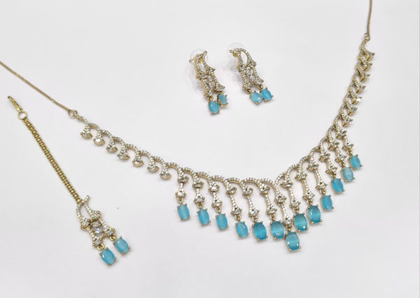 Cz Necklace 11112 - KRISHNA'S SWETA JEWELLERY