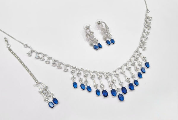 Cz Necklace 11112 - KRISHNA'S SWETA JEWELLERY