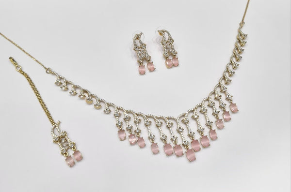 Cz Necklace 11112 - KRISHNA'S SWETA JEWELLERY