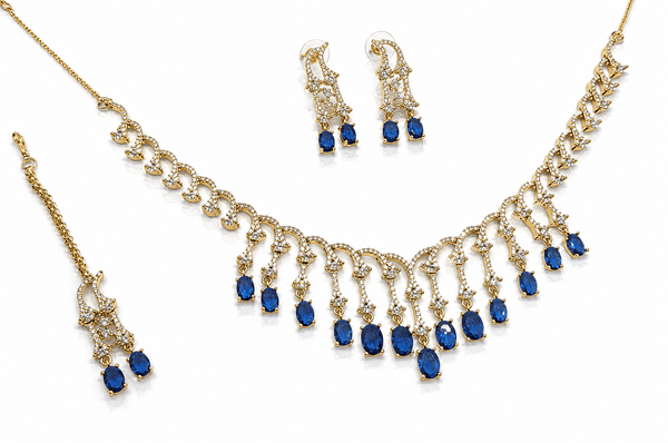 Cz Necklace 11112 - KRISHNA'S SWETA JEWELLERY