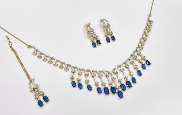 Cz Necklace 11112 - KRISHNA'S SWETA JEWELLERY