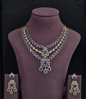 Cz Necklace 11113 - KRISHNA'S SWETA JEWELLERY