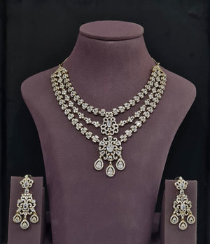 Cz Necklace 11113 - KRISHNA'S SWETA JEWELLERY