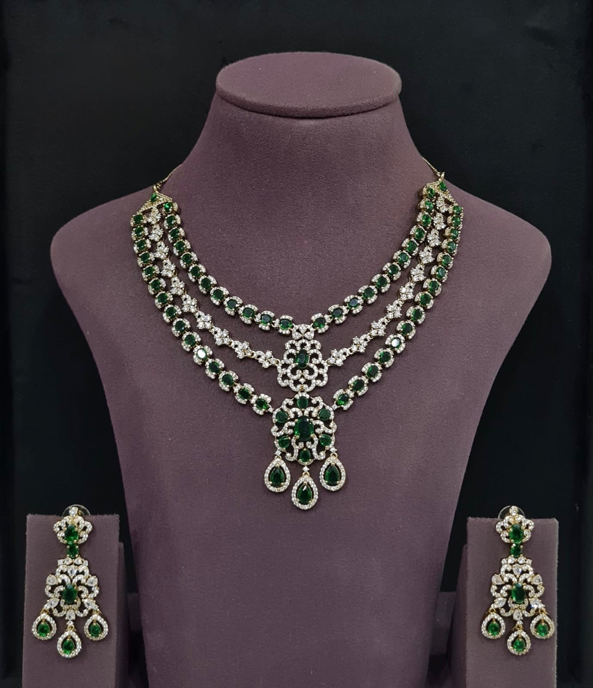 Cz Necklace 11113 - KRISHNA'S SWETA JEWELLERY