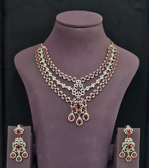 Cz Necklace 11113 - KRISHNA'S SWETA JEWELLERY