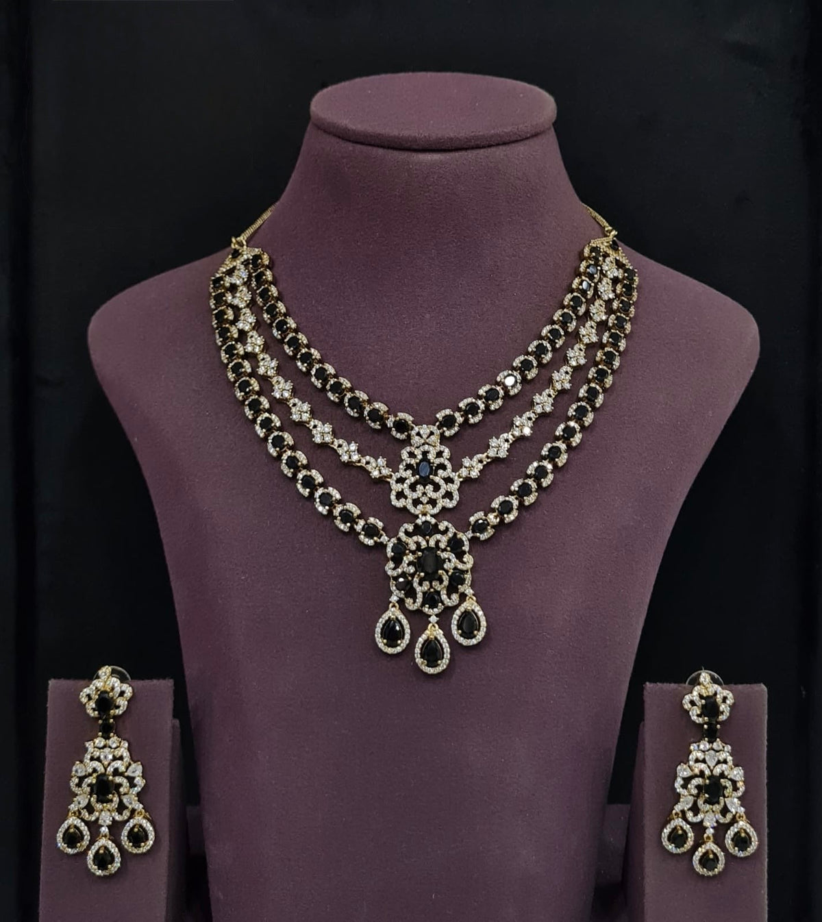 Cz Necklace 11113 - KRISHNA'S SWETA JEWELLERY